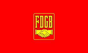 [Free German Trade Union, variant with yellow lettering (East Germany)]